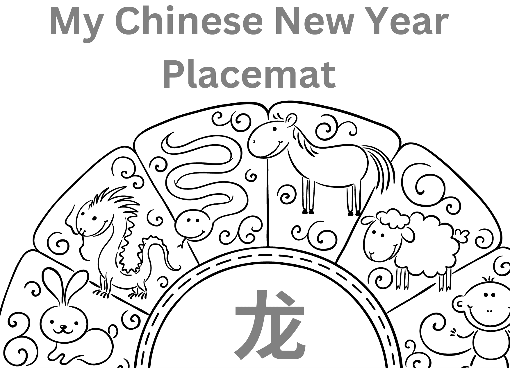 chinese new year placemat – creative chinese